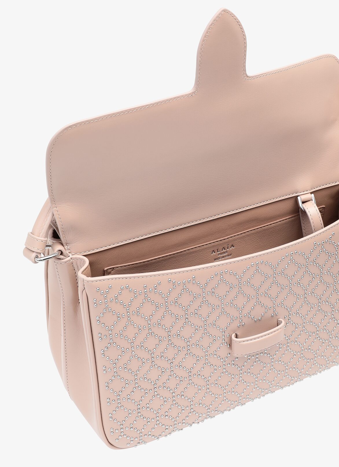BETTINA MEDIUM CUIR LUX CLOU ARABESQUE SAND ALAÏA SANDY  BETTINA MEDIUM CUIR LUX CLOU ARABESQUE SAND